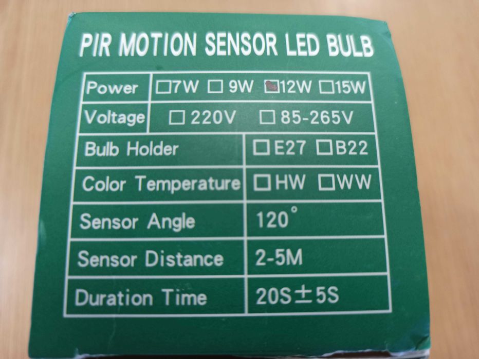 LED Lamp with Motion Sensor / Foldable Helix-Shaped E27423159101685780481