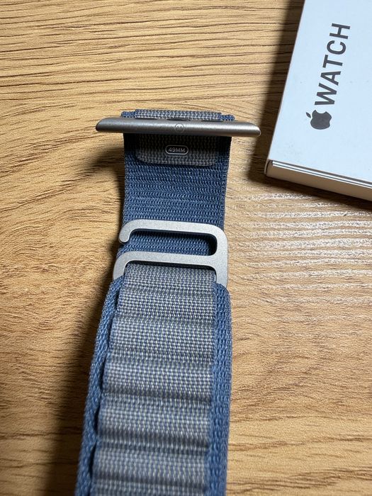 Oryginalny pasek Apple Watch Alpine Loop Blue 49mm M