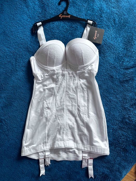 Gorset Gossard Retrolution VIP 70C 32C ivory corselette ślub