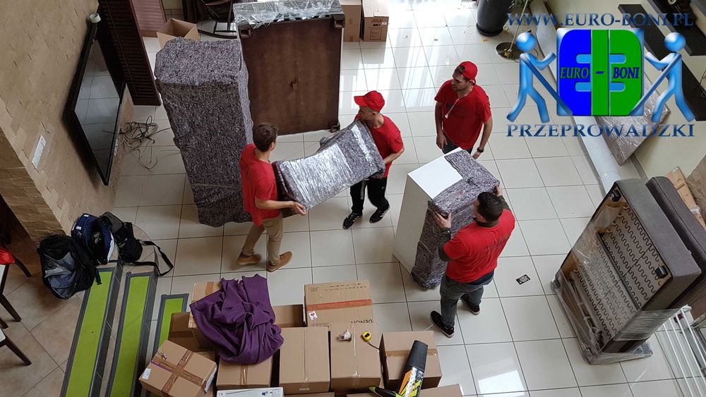 Przeprowadzki Góra Kalwaria Transport mebli rzeczy z noszeniem PL UE