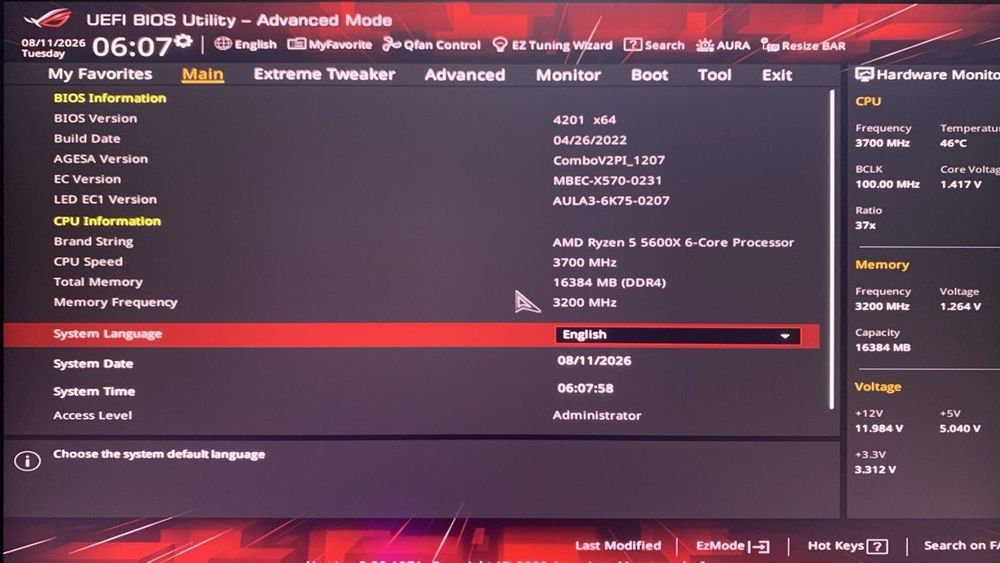 Asus ROG CROSSHAIR VIII Hero  WIFI X570 AM4 Ryzen 3000-5000
