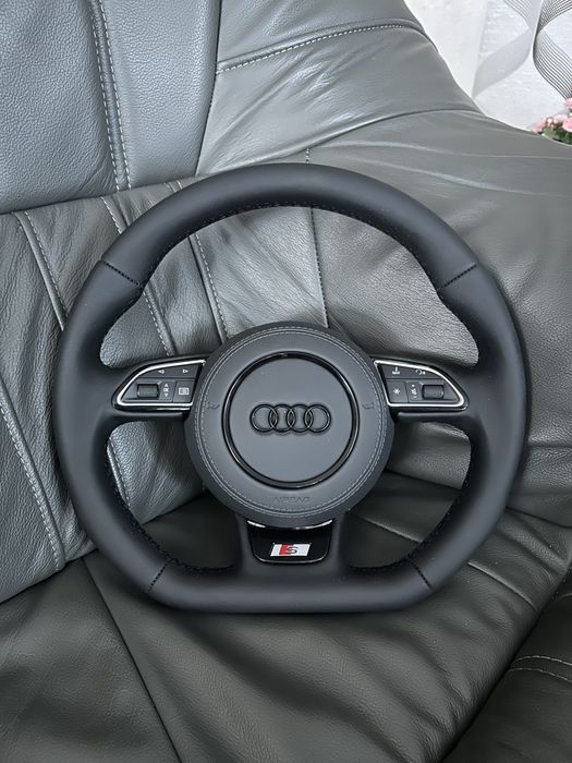 Kompletna Kierownica Ścięta S Line Audi A6 C7 A7 A4 B8 A5 A3 8V z airbagiem