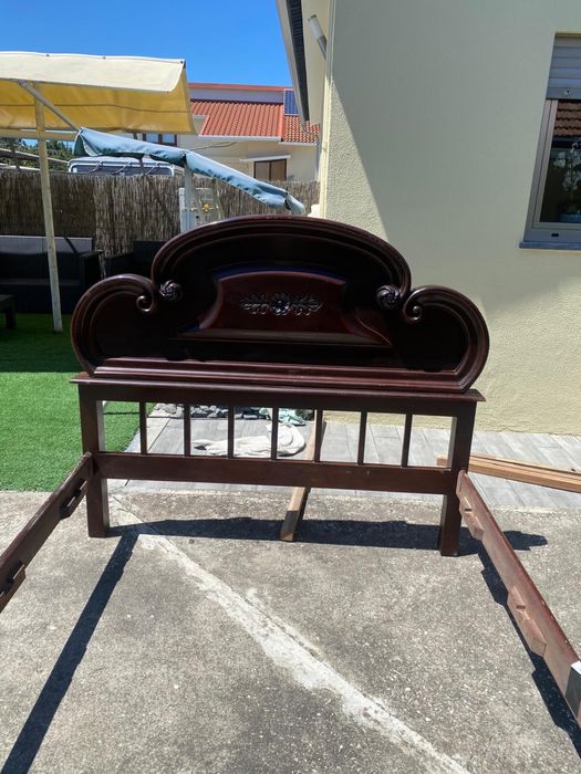 Cama casal madeira maciça