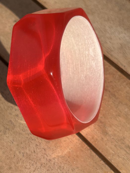 Oryginalna bransoletka Malinowa Fasetowana Bangle