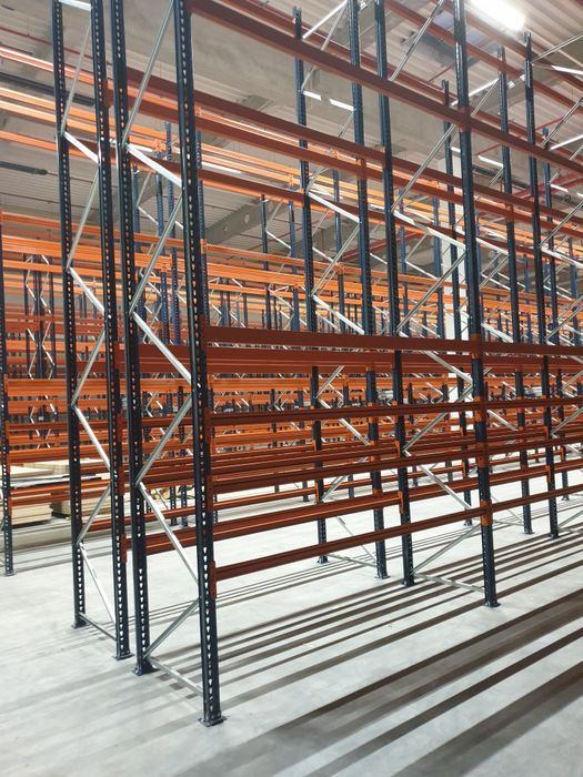 Regały magazynowe Paletowe używane.  Skup montaż demontaż.