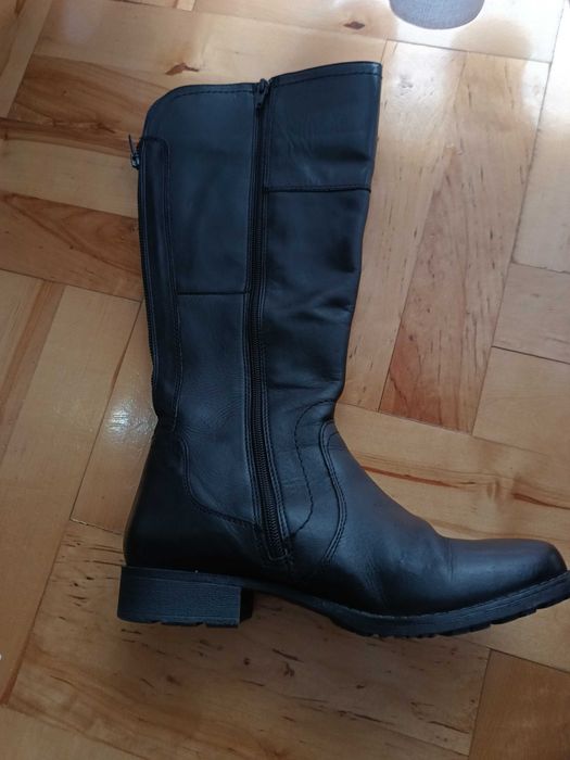 Jana kozaki buty skóra damskie czarne rozmiar 38,5