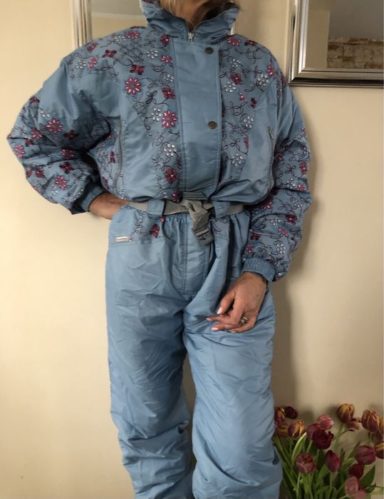 Superstylowy kombinezon narciarski retro vintage