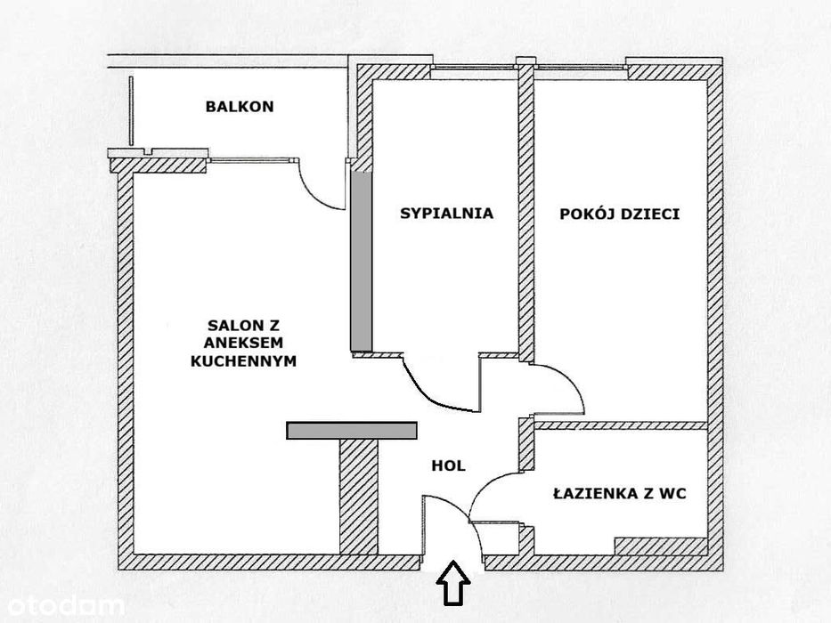 Grunwald, 3 pokoje, klimatyzacja, balkon, miejsce postojowe