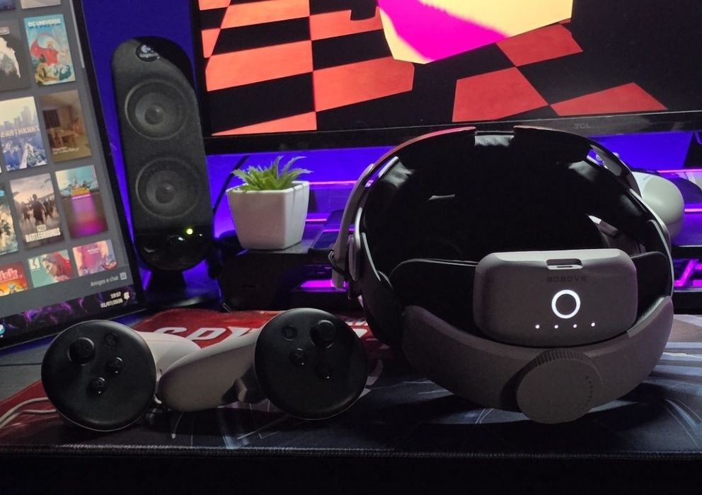 Meta Quest 3  + BoboVR com bateria + kit proteção