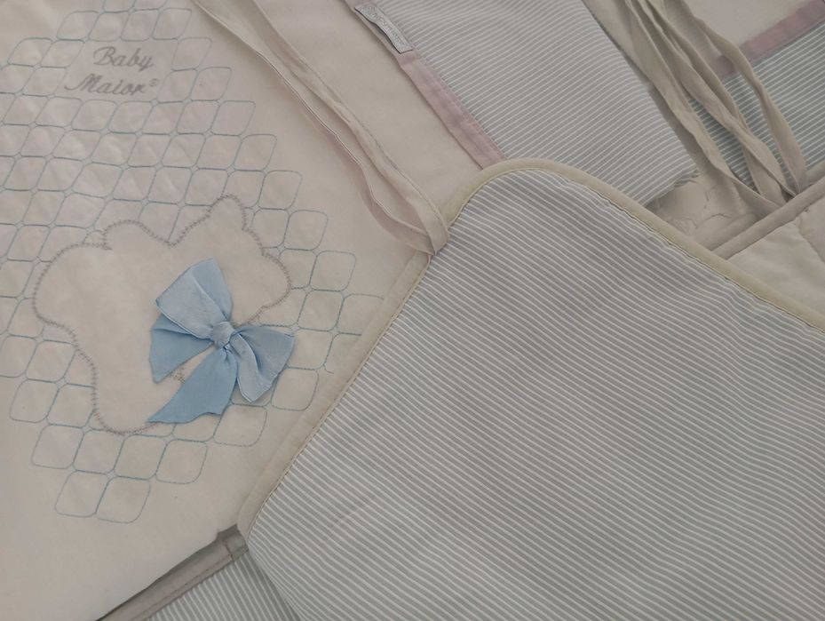 Conjunto Edredon, Fronha e Protector para berço ou cama de grades