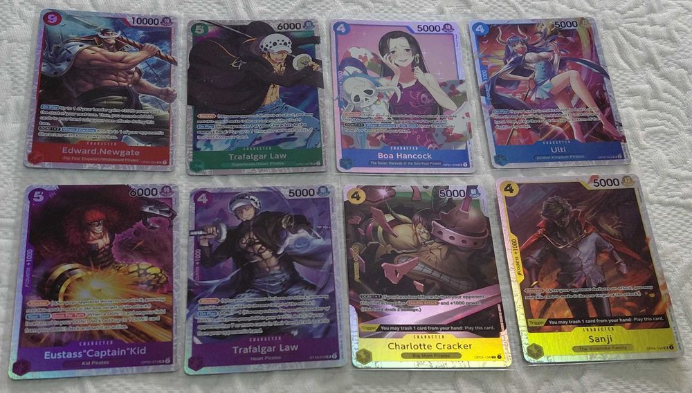 cartas one piece tcg sr  op07 op08 op09 op10 op11 op12 prb01 prb02