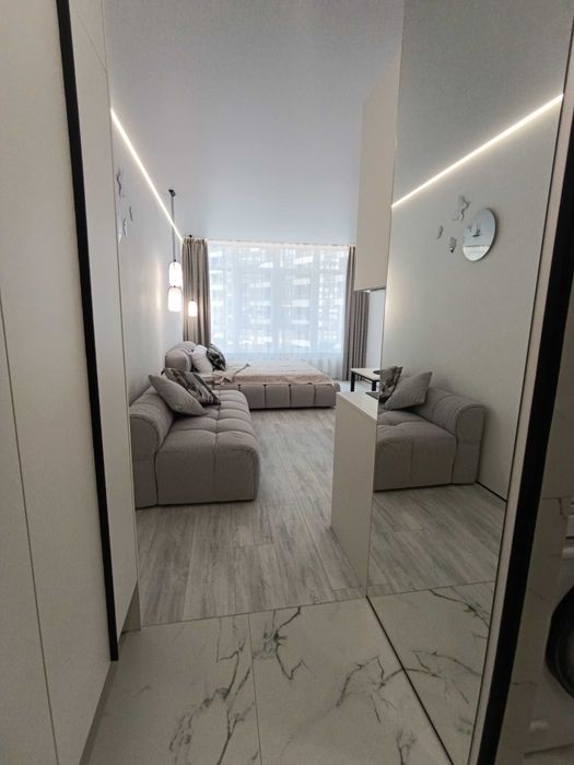 Стильная студия 30 м² с мебелью и техникой возле моря / ЖК Атмосфера. 7 этаж