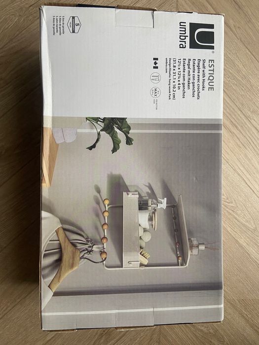 Półka z haczykami Estique Umbra