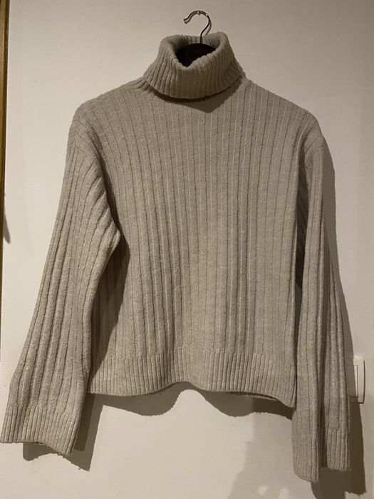 Sweter oversize z domieszką wełny