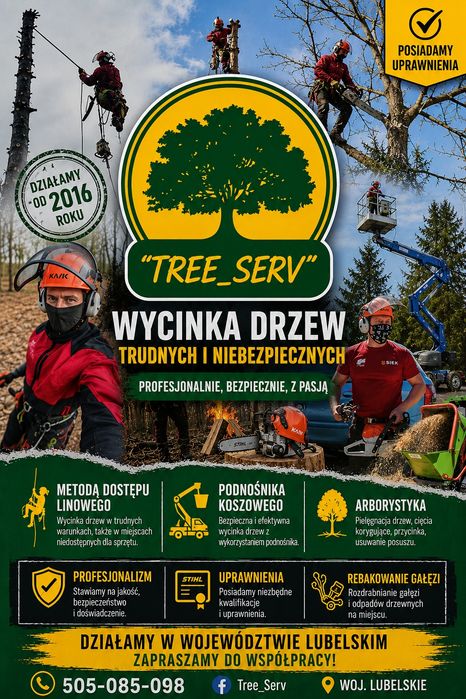 Tree Serv Wycinka oraz pielęgnacja drzew i krzewów.