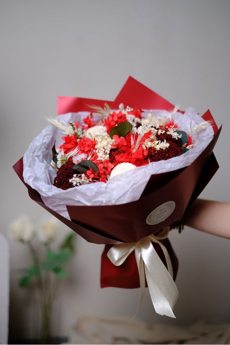 Букет із сухоцвітів на подарунок букет из сухоцветов 14 лютого