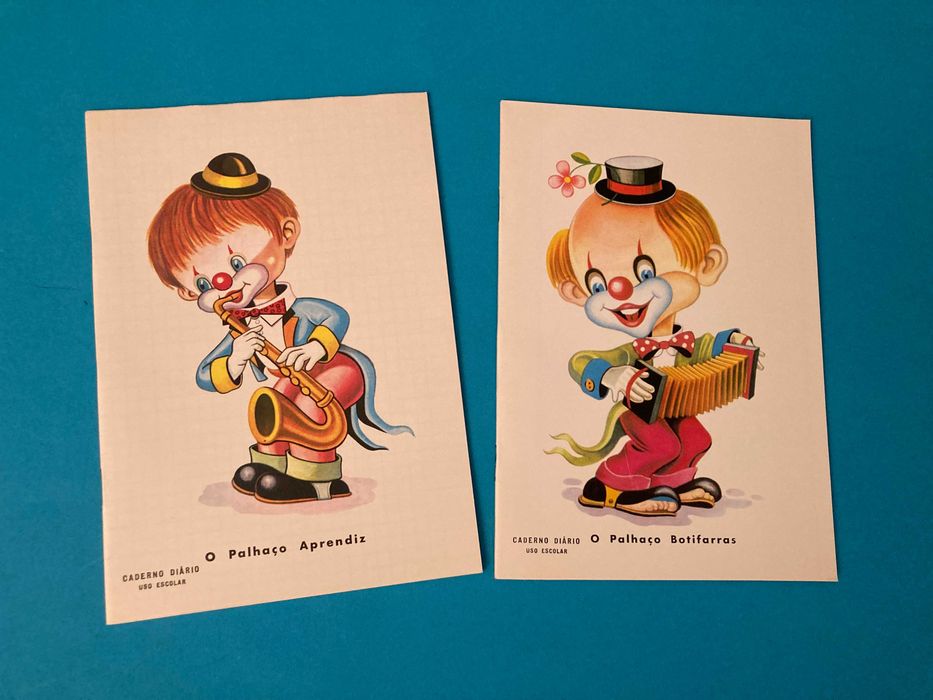 Colecção de 8 Cadernos Escolares muito bonitos da Firmo Anos 70