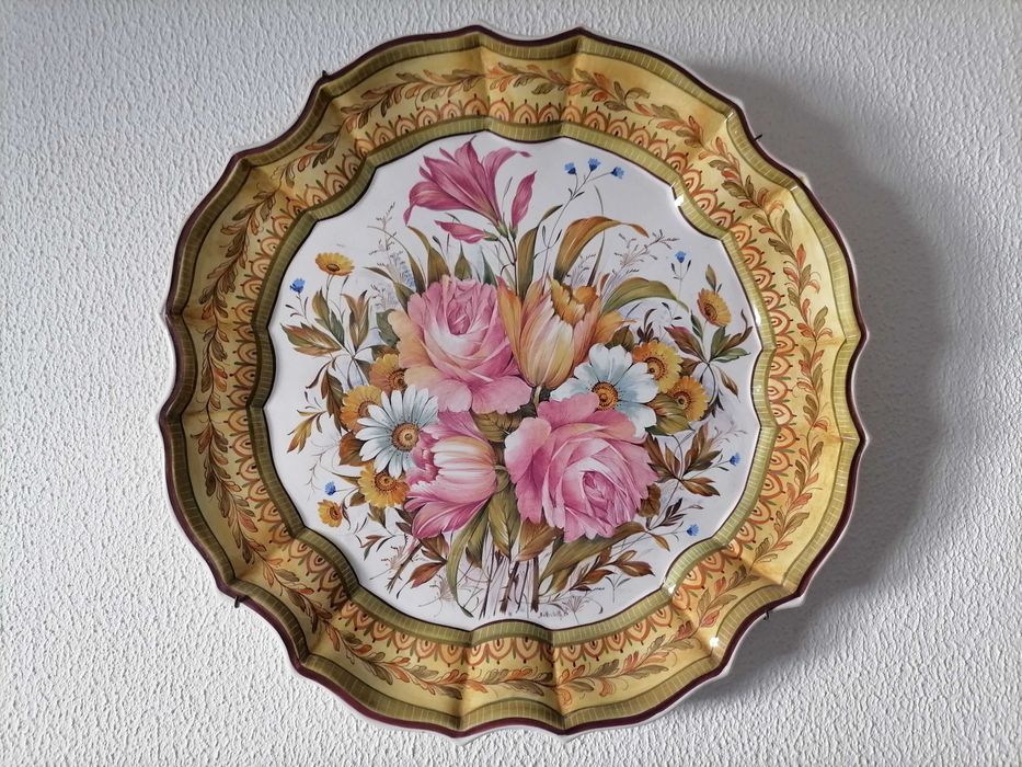 Prato de Grandes Dimensões em Faiança Italiana - 60 cm Diâmetro