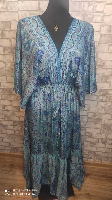 Sukienka Boho indie jedwab S M L Xl 2xl cudo