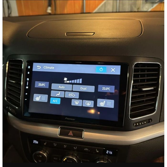 Ramka do radia Android 2din plus okablowanie Cambus Vw Scharan 9” cali