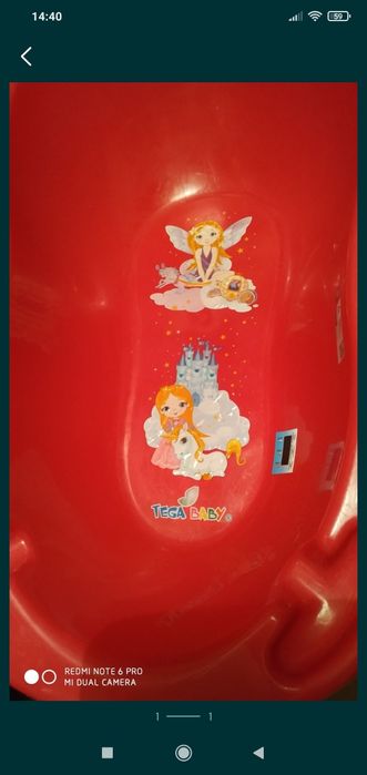 Wannienka różowa z termometrem