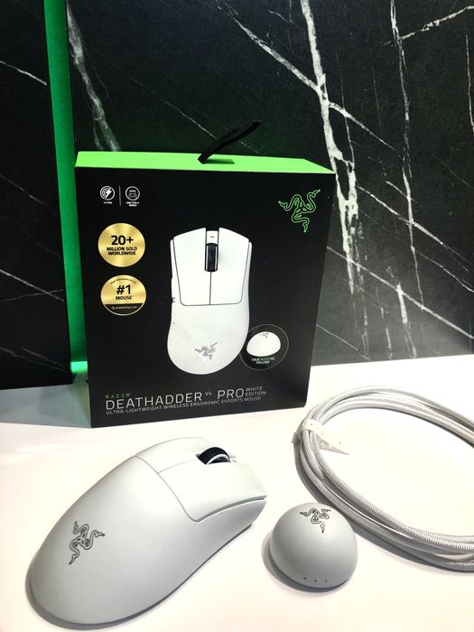 Мишка razer deathadder v4 pro white