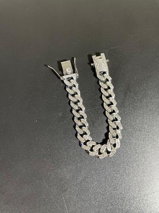 Чоловічий браслет “Cuban link” (айсі стиль)