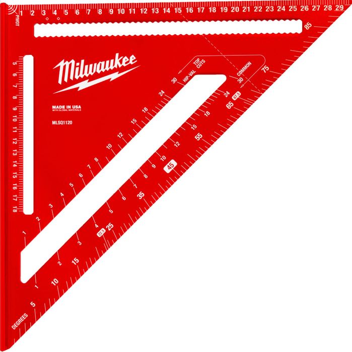 Кутник-транспортир метричний  MILWAUKEE, (300х300мм) великий