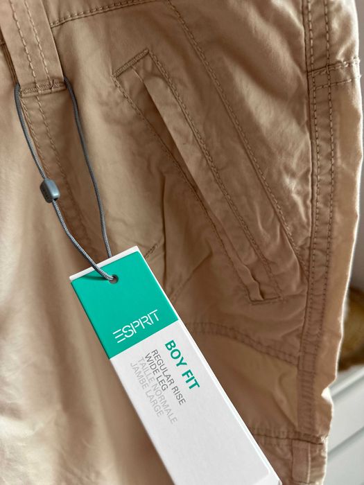 Spodnie bojówki damskie 3/4 rybaczki letnie 42XL beżowe ESPRIT SPG0019