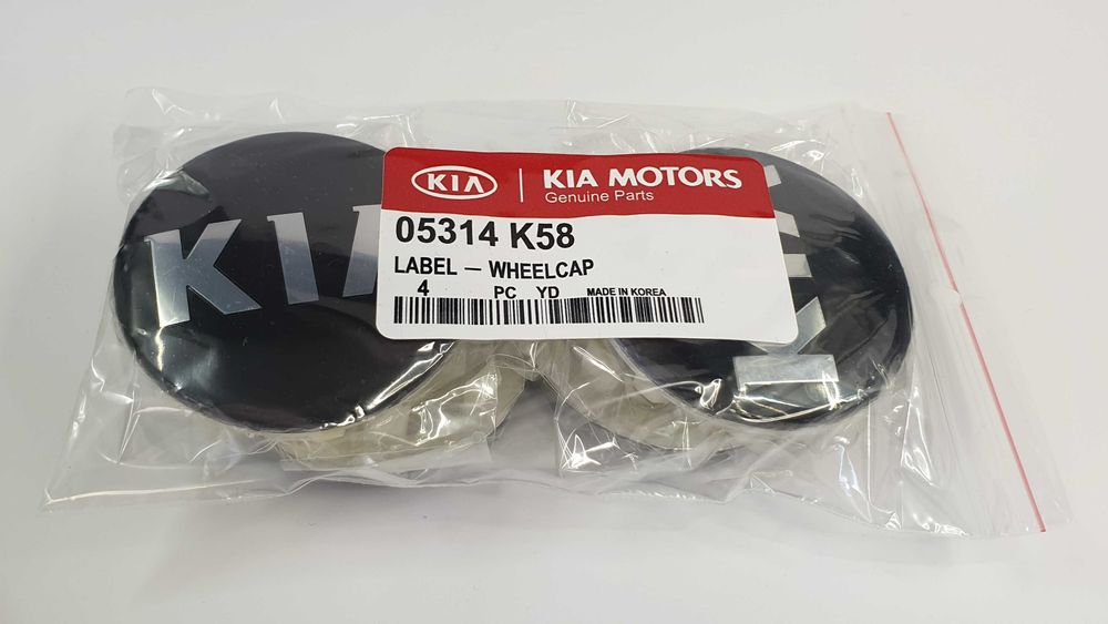 oryginalne dekielki KIA 58mm ASO kapsle dekle 4szt