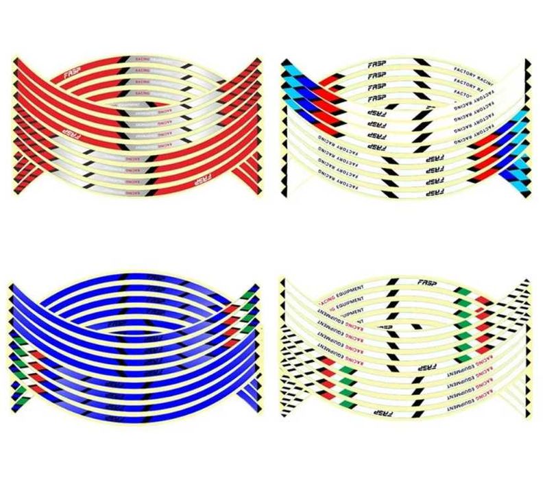 Светоотражающие наклейки для колес мотоцикла, авто 17 - 18 дюймов