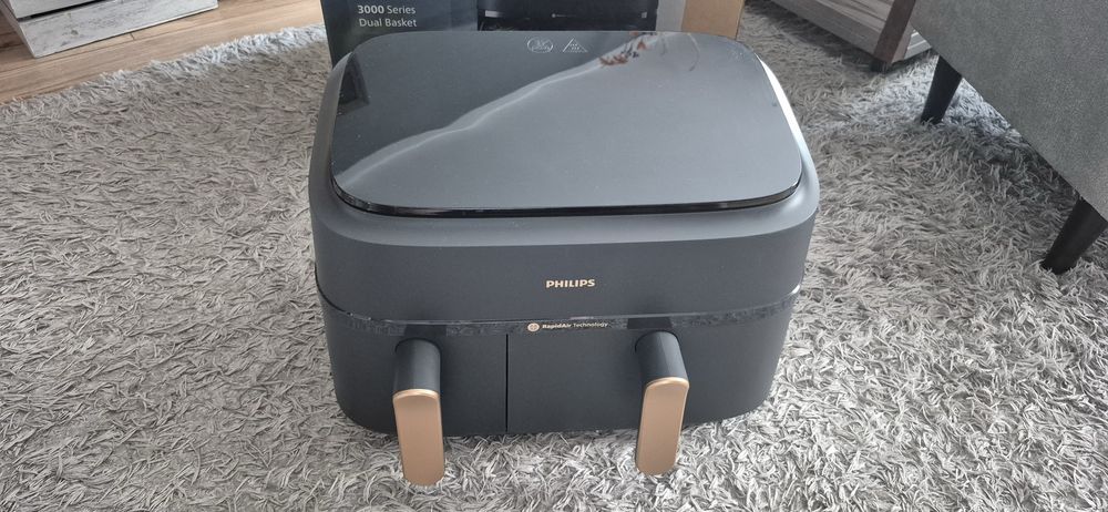 Philips Airfryer 3000 Dual Basket 9L – Dwa kosze, Stan BDB, Komplet!