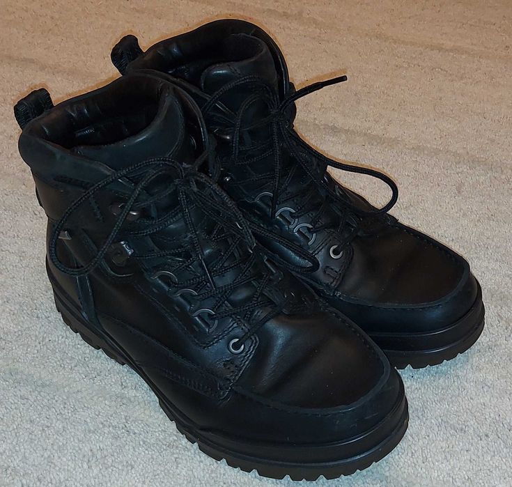 ECCO 41  Gore Tex wysokie skórzane sznurowane buty trzewiki