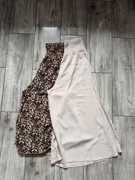 Spodnie kuloty damskie 2 szt L wiskoza