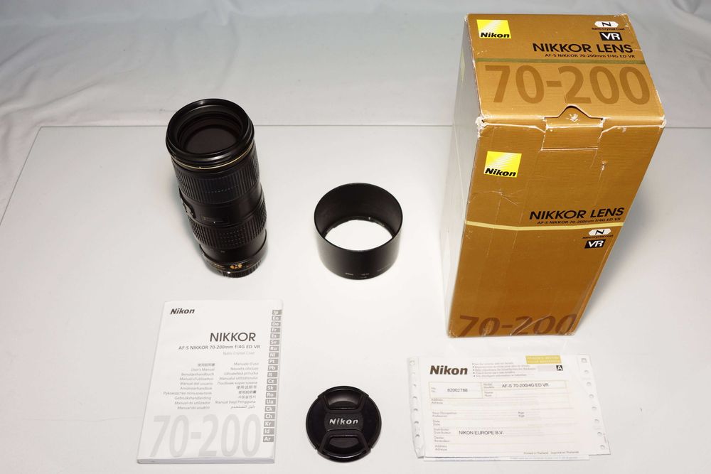 Obiektyw NIKON AF-S Nikkor 70-200mm f/4 G ED IF Nano Crystal Coat VR II BOX # Gwarancja FV