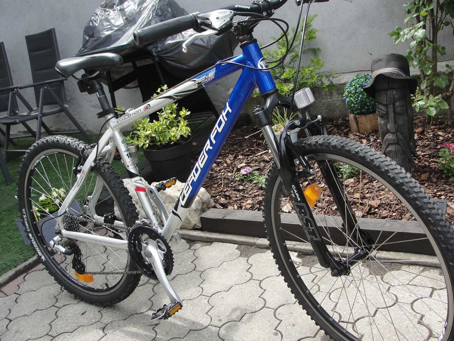 MTB Leader Fox Evolution 26 męski/młodzieżowy, rama Alu 18", przerzutki Alivio, stan BDB