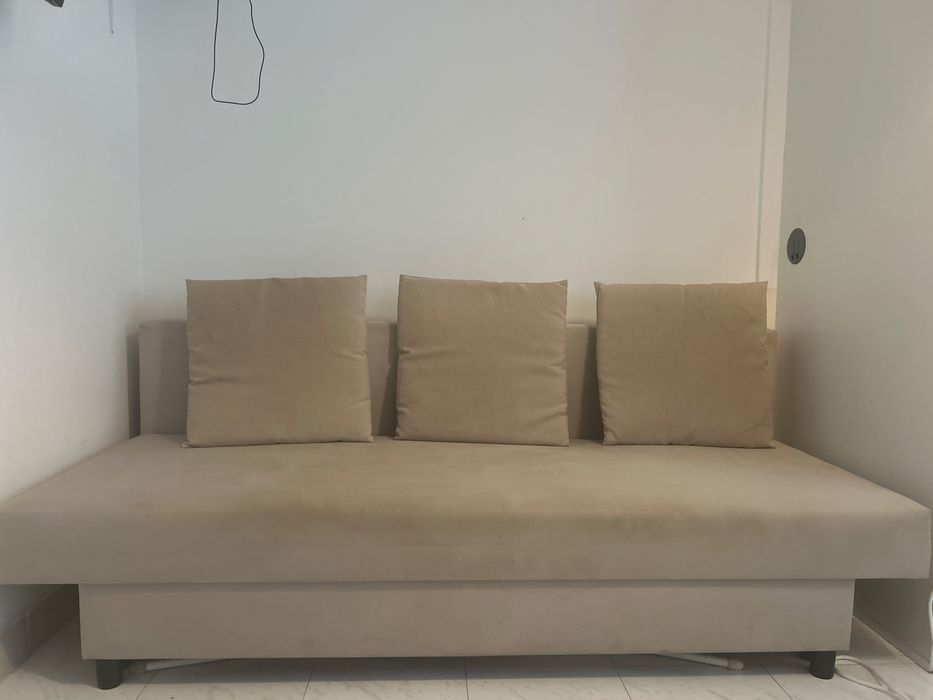 Sofa cama 3 lugares beje