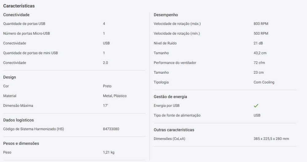 Cooler Master R9-NBS-E32K-GP Notepal Ergostand III (Laptop ou Tablet)