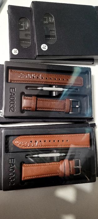 Zestaw pasków do zegarka 
2x czarny 
1x ciemny brąz 
1x jasny brąz 
Mo