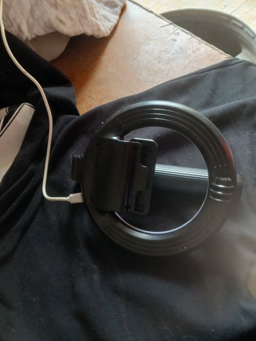 bastão de selfie com tripé e anel de luz LED