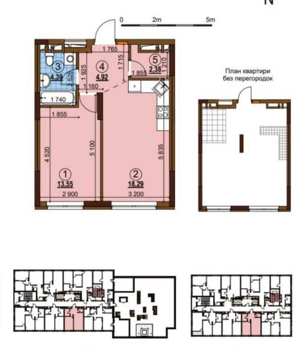 Варшавський 3 будинок 10.3 однокімнатна 43.53 кв.м. Продаж!!!