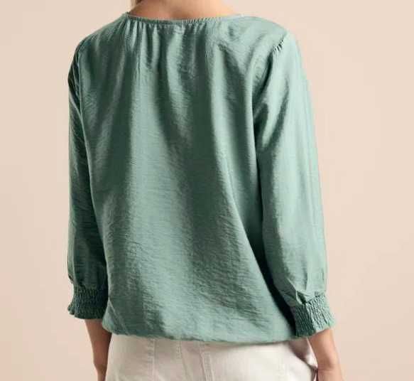 Bluzka Damska Zielona 46 rozmiar Plus Size Zwiewna Street One kod 2458