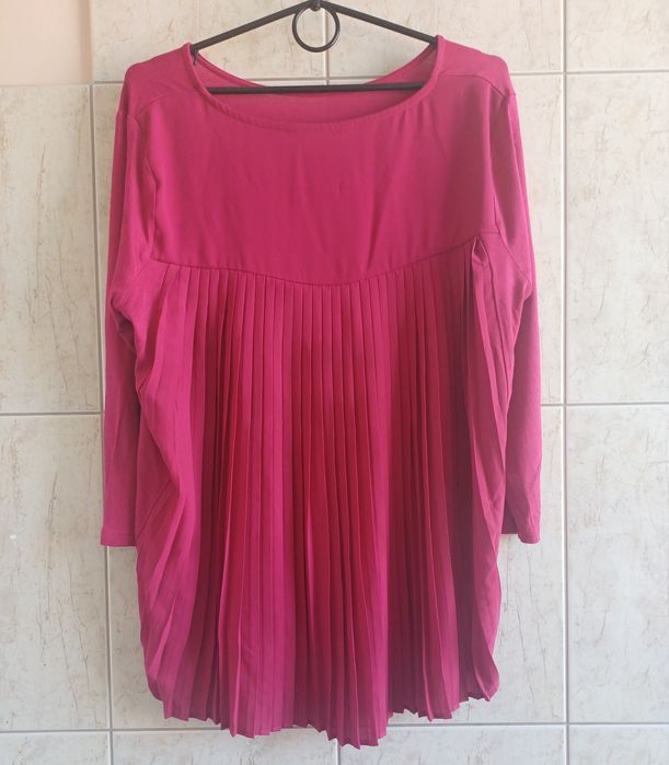 Bluzka oversize, luźna, Bluzka z ozdobnym tyłem