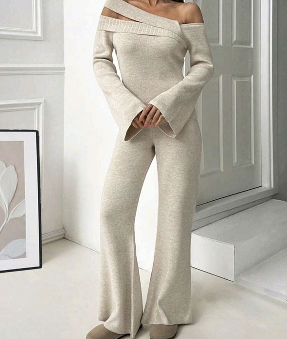 Piękny komplet dres sweter i spodnie s m