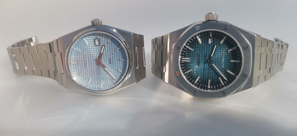 SEIKO MOD PRX com mostrador azul tifany