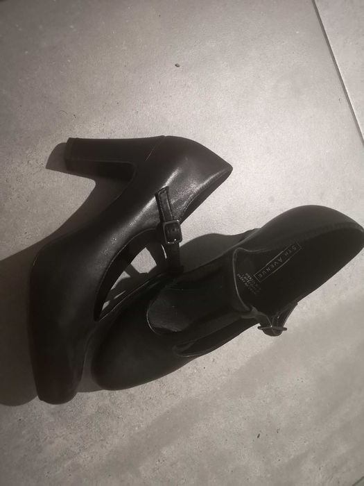 Czółenka na obcasie 5th avenue deichmann rozmiar 37, czarne