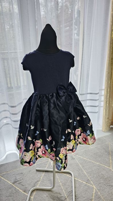 Sukienka 122-128 granatowa wizytowa H&M