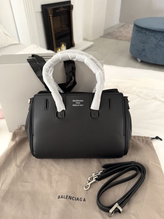 Сумка Balenciaga bel air Black шкіра | золота та срібна фурнітура