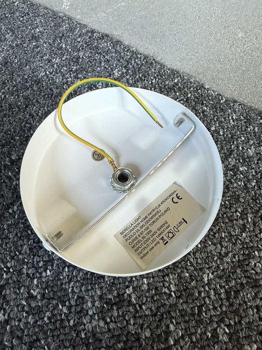 Lampa wisząca Baloone szklana, kolor złoty i biały, NOWA, BL1300, elegancka