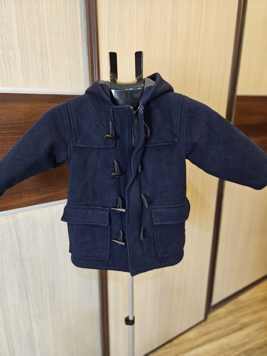 Elegancki Płaszczyk Chłopięcy Granatowy 104 cm